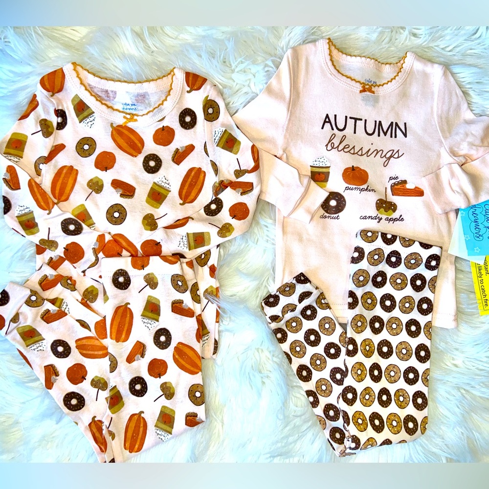 🎃🥧Cutie Pie Dreamer 18M NWT 2-Piece Pajama sets NWT 🥧🎃 Fall Thanksgiving